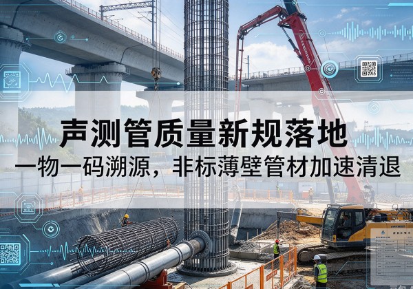 滨海新区声测管质量新规落地，一物一码溯源，非标薄壁管材加速清退